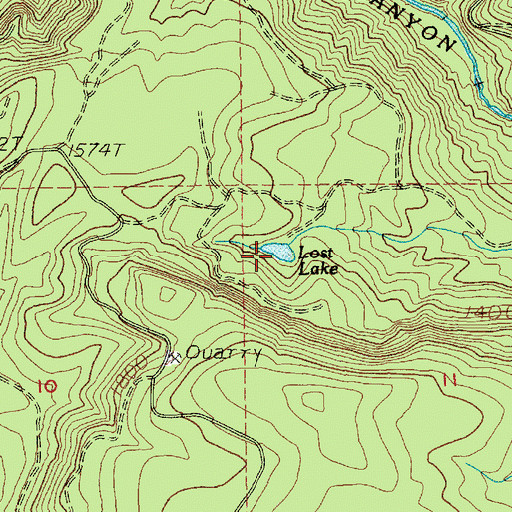 Topographic Map of Lost Lake, WA