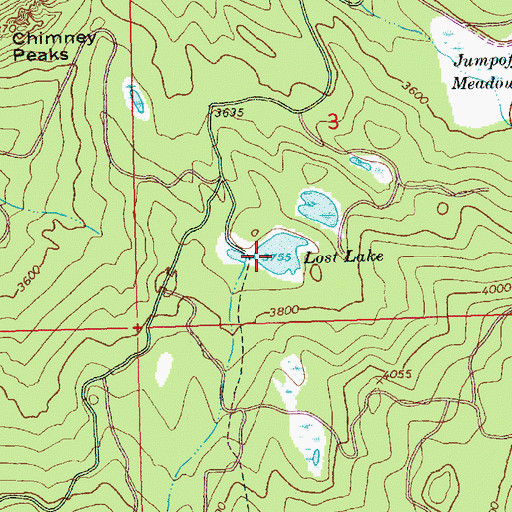 Topographic Map of Lost Lake, WA