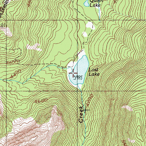 Topographic Map of Lost Lake, WA
