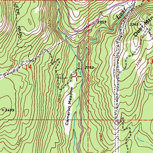 Topographic Map of Lost Lake Creek, WA