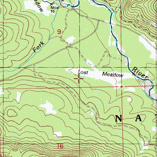 Topographic Map of Lost Meadow, WA