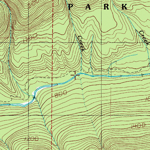 Topographic Map of Lotloh Creek, WA