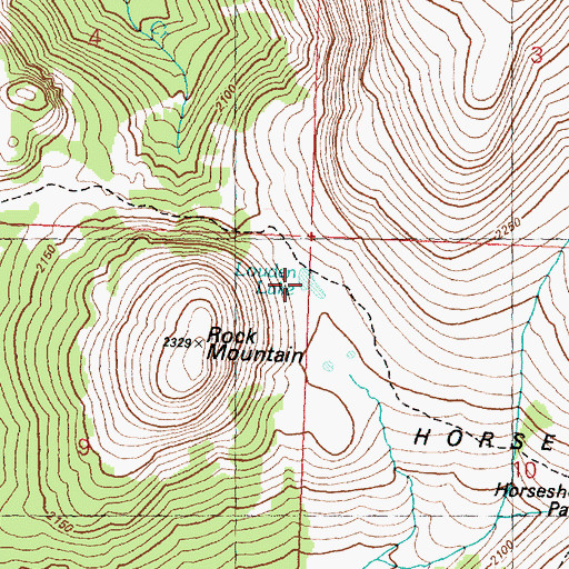 Topographic Map of Louden Lake, WA