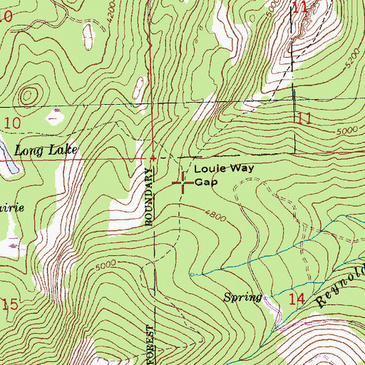 Topographic Map of Louie Way Gap, WA