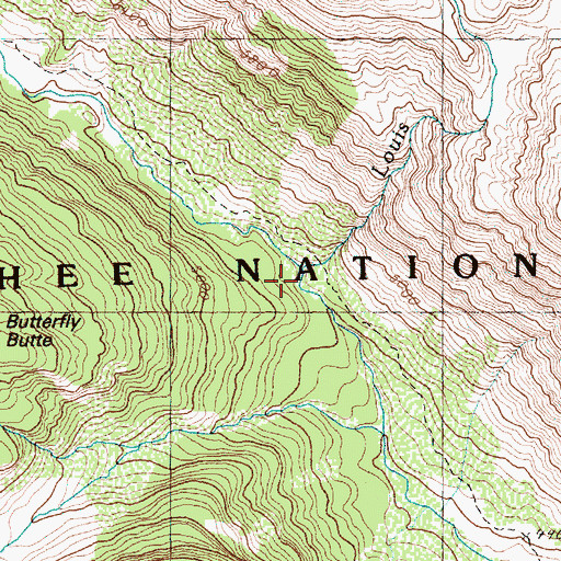 Topographic Map of Louis Creek, WA