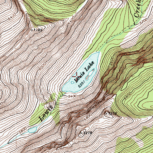 Topographic Map of Louis Lake, WA