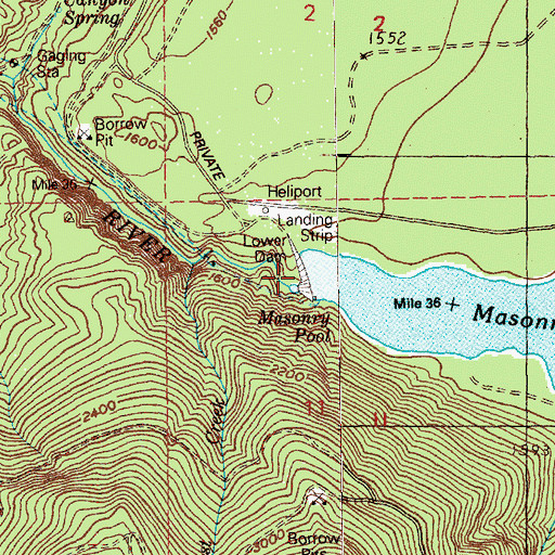 Topographic Map of Lower Dam, WA