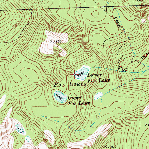 Topographic Map of Lower Fox Lake, WA