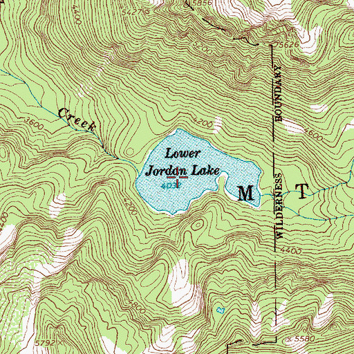 Topographic Map of Lower Jordan Lake, WA