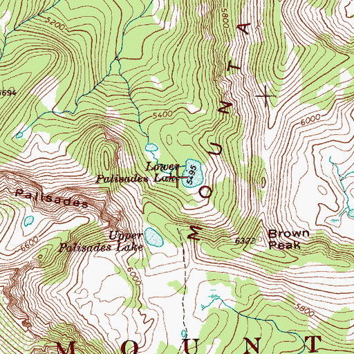 Topographic Map of Lower Palisades Lake, WA