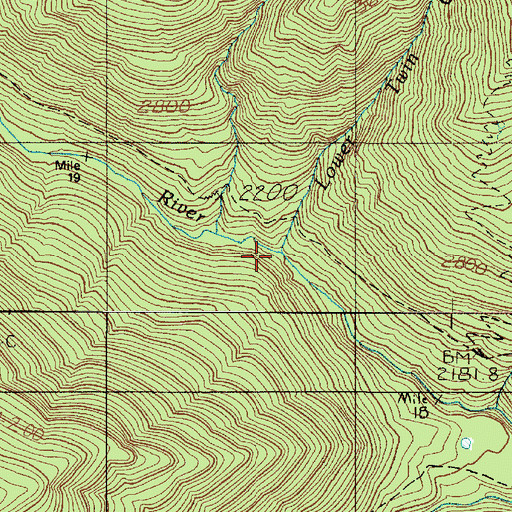 Topographic Map of Lower Twin Creek, WA