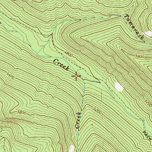 Topographic Map of Lunch Creek, WA