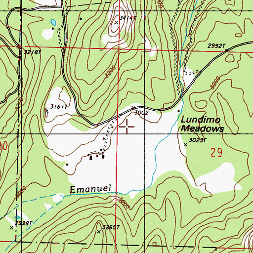 Topographic Map of Lundimo Meadows, WA