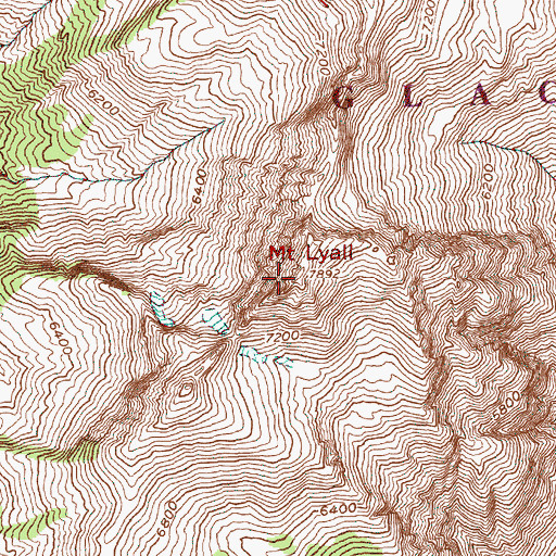 Topographic Map of Lyall Mount, WA