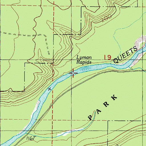 Topographic Map of Lyman Rapids, WA