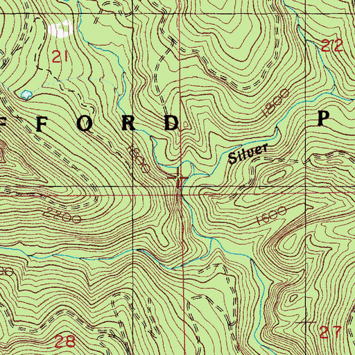 Topographic Map of Lynx Creek, WA