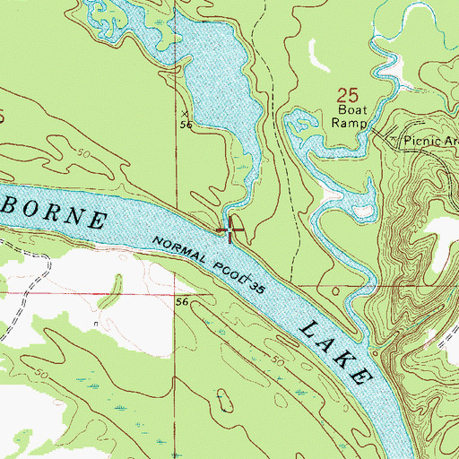 Topographic Map of McCalls Creek, AL