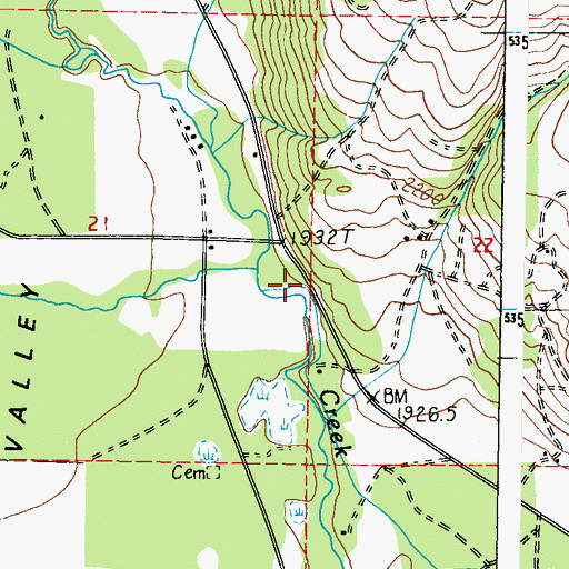 Topographic Map of Lynx Creek, WA