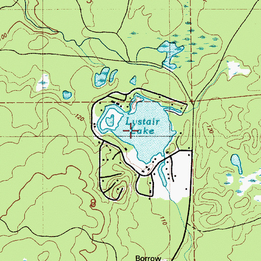 Topographic Map of Lystair Lake, WA