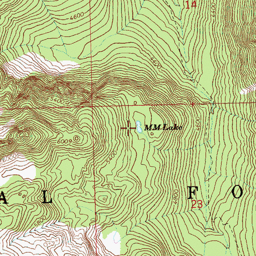 Topographic Map of M M Lake, WA