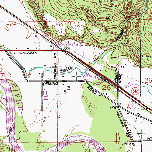 Topographic Map of Macaulay Creek, WA