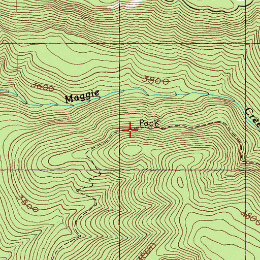 Topographic Map of Maggie Creek Trail, WA