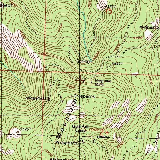 Topographic Map of Magnetic Mine, WA
