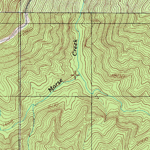 Topographic Map of Maiden Creek, WA