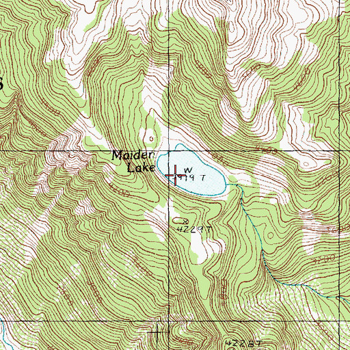 Topographic Map of Maiden Lake, WA