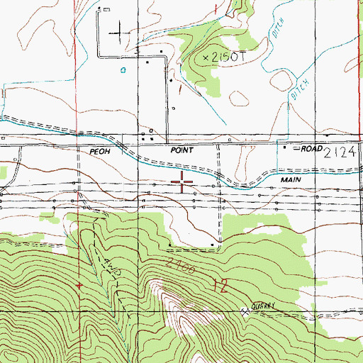 Topographic Map of Main Canal, WA