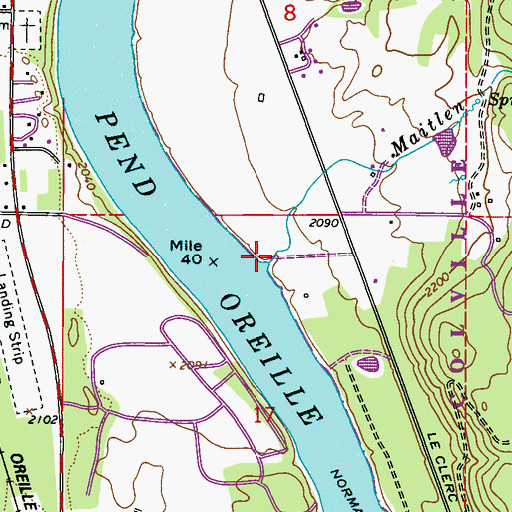 Topographic Map of Maitlen Creek, WA