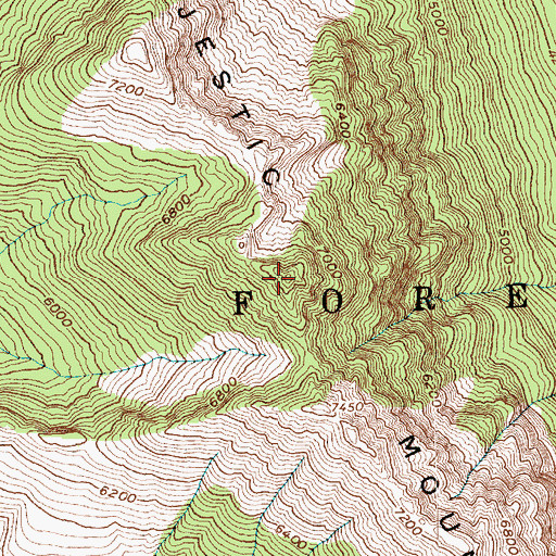 Topographic Map of Majestic Mountain, WA