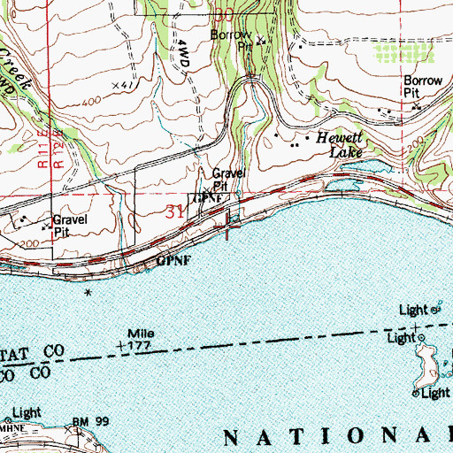 Topographic Map of Major Creek, WA