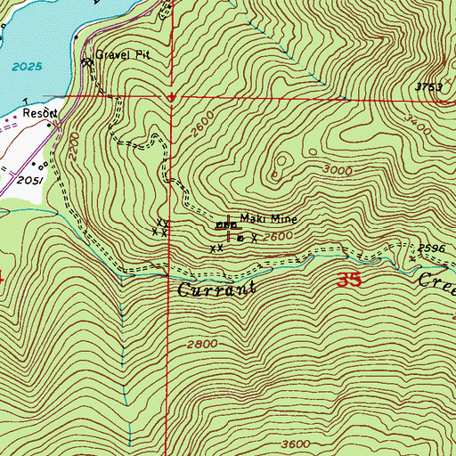 Topographic Map of Maki Mine, WA