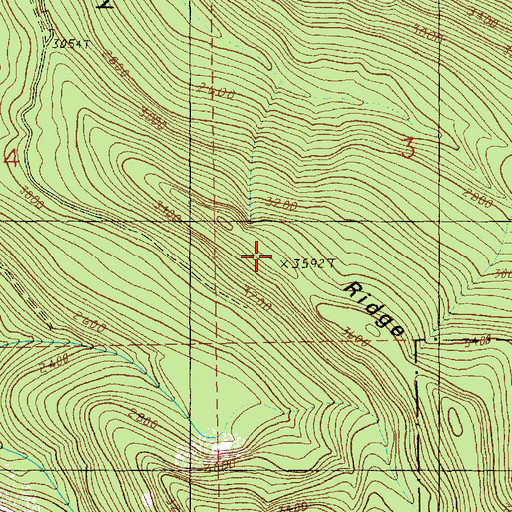 Topographic Map of Mallardy Ridge, WA