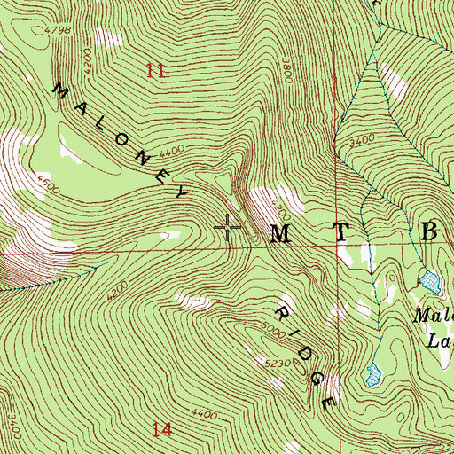 Topographic Map of Maloney Ridge, WA