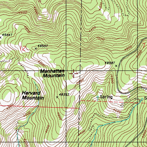 Topographic Map of Manhattan Mountain, WA