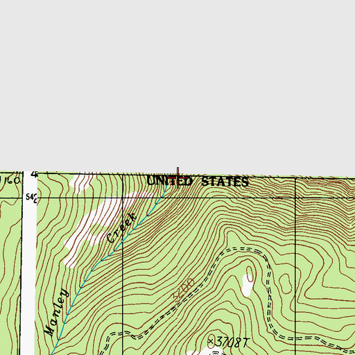 Topographic Map of Manley Creek, WA