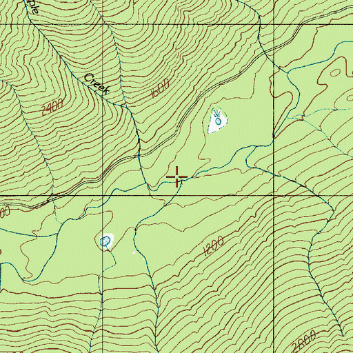 Topographic Map of Maple Creek, WA