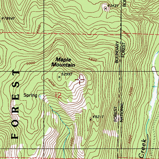 Topographic Map of Maple Mountain, WA