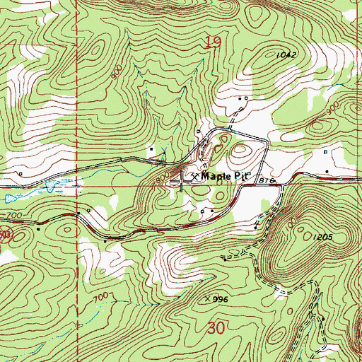 Topographic Map of Maple Pit, WA