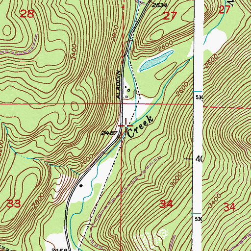 Topographic Map of Marble Creek, WA