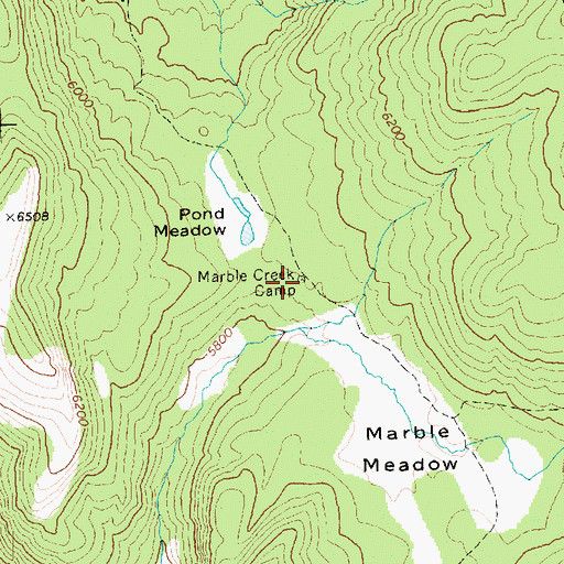 Topographic Map of Marble Creek Camp, WA