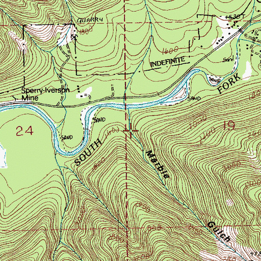 Topographic Map of Marble Gulch, WA