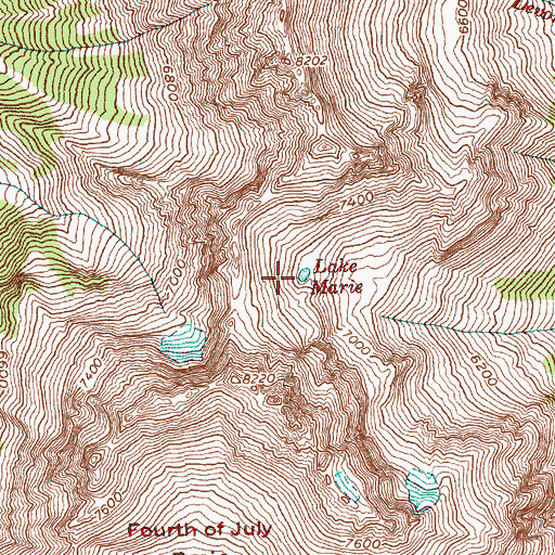 Topographic Map of Marie Lake, WA