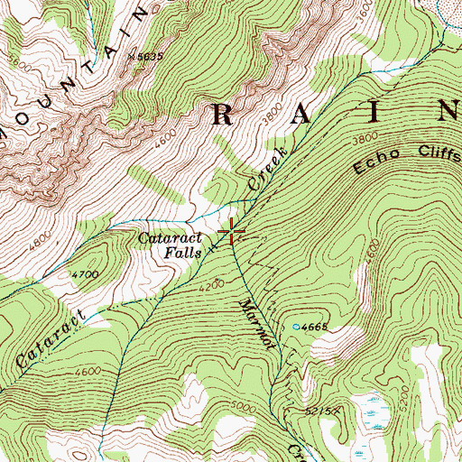 Topographic Map of Marmot Creek, WA