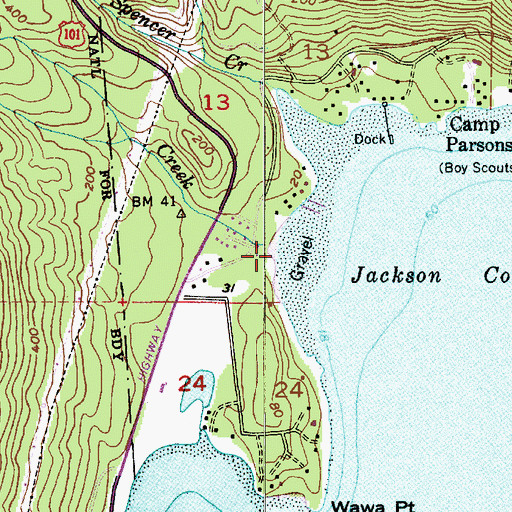Topographic Map of Marple Creek, WA