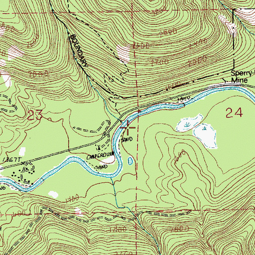 Topographic Map of Marten Creek, WA