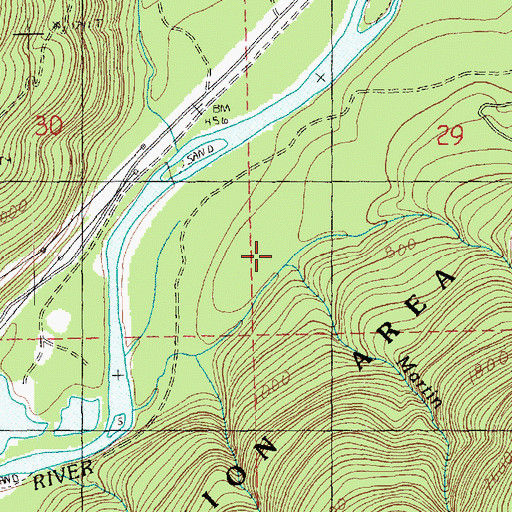 Topographic Map of Martin Creek, WA