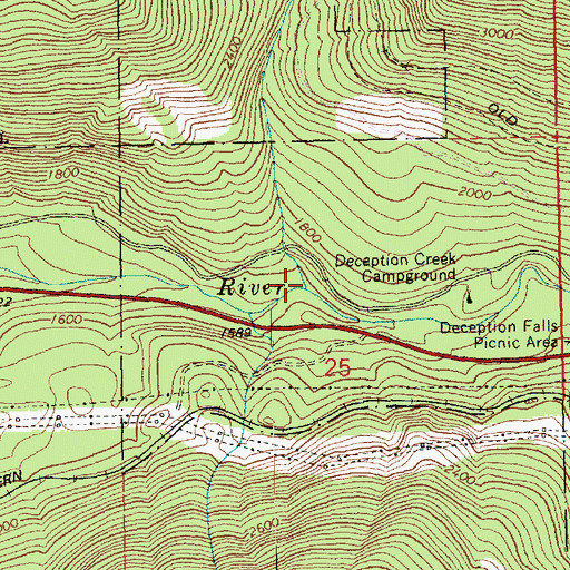 Topographic Map of Martin Creek, WA